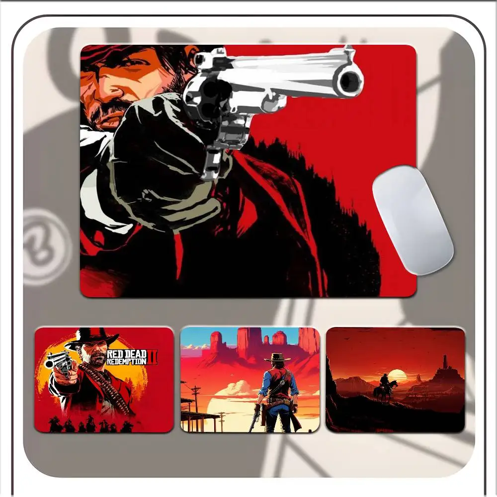 

Коврик для мыши с рисунком Red Dead, маленький коврик для мыши LockEdge для геймеров, коврик для компьютерного стола, прямоугольный, противоскользящий, резиновый