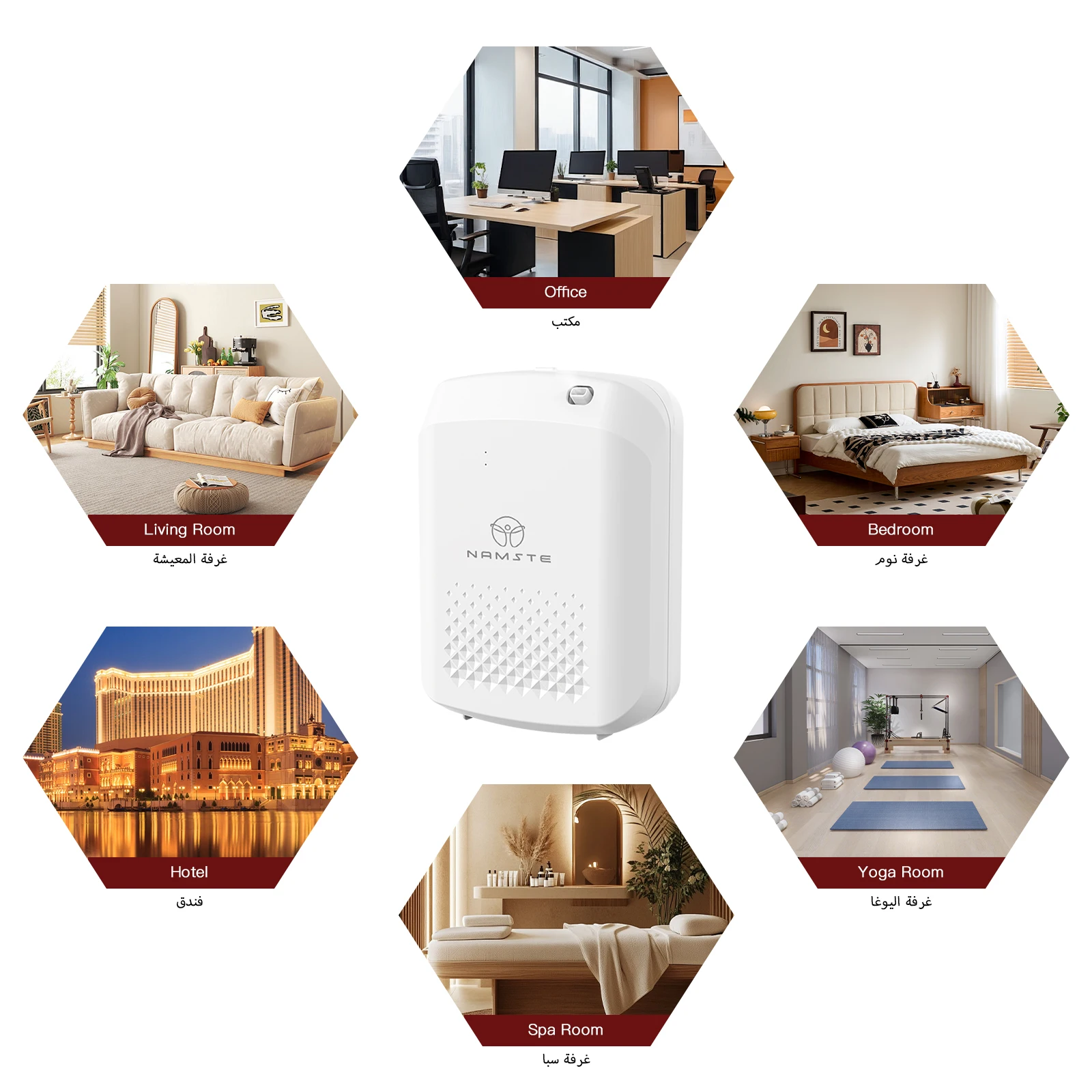 NAMSTE New Electric Aroma Diffuser Bluetooth 1000m³  Diffuser Essentail Oil  Aromatherapy Machine Device Electric Aromatic Oasis image 5