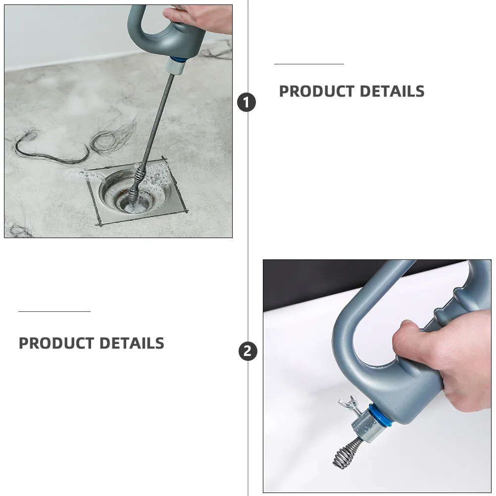 

Drain Pipe Cleaner Spiral Snake Dredging Tool for Kitchen Bathroom Sink Bathtub Shower Floor Drains Hair Residues