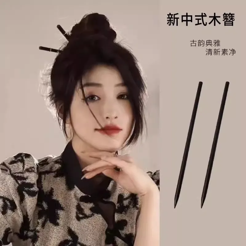 레트로 술 진주 라인석 비녀 중국 스타일 머리핀, 웨딩 헤어 액세서리, 매력적인 금속 머리핀 쥬얼리