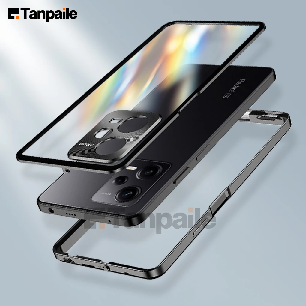 

Ultra-Thin Aluminum Alloy Metal Case for Redmi Note 12 Pro Speed Turbo Poco X5 F5 13 Ultra 12R Civi3 Tempered Glass Lock Cover