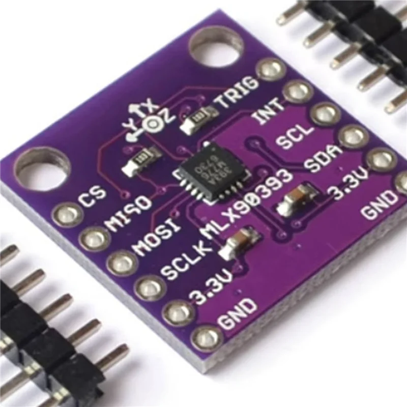 BNVN-2X MLX90393 Sensores Hall digitales 3D Posición 3D de la placa del sensor de desplazamiento Angular giratorio sin contacto