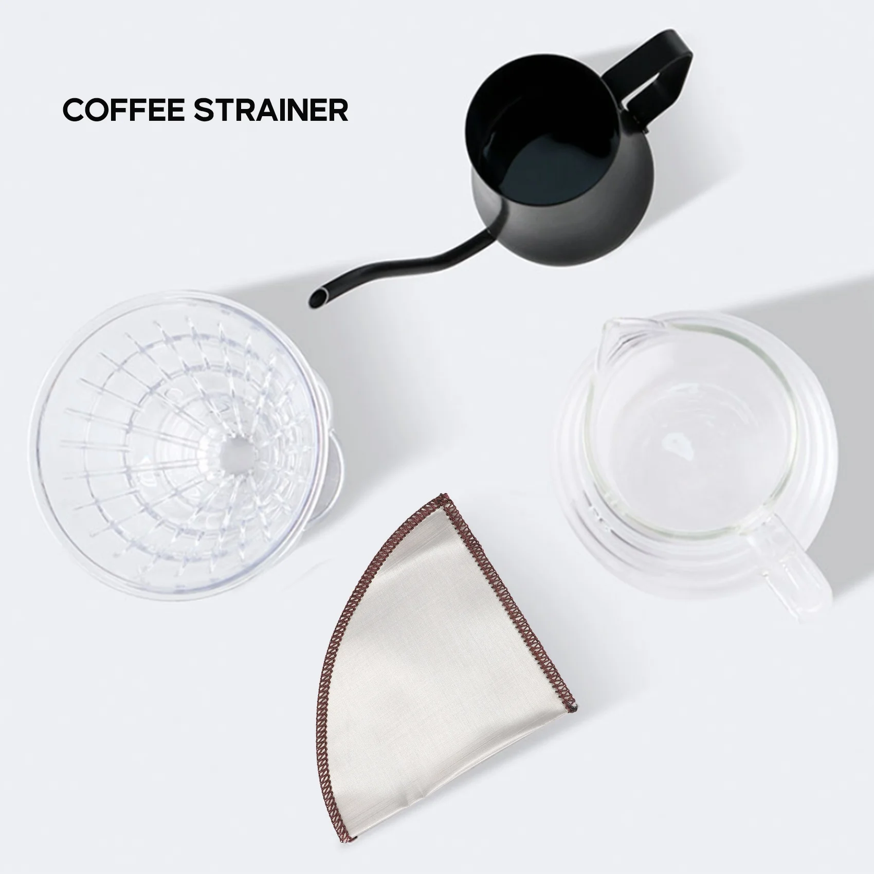 Reusable Pour over Coffee Filter Mesh Paperless Coffee Filter Stainless Steel Cone Filter 3 To 4 Cup Coffee Drip Filter