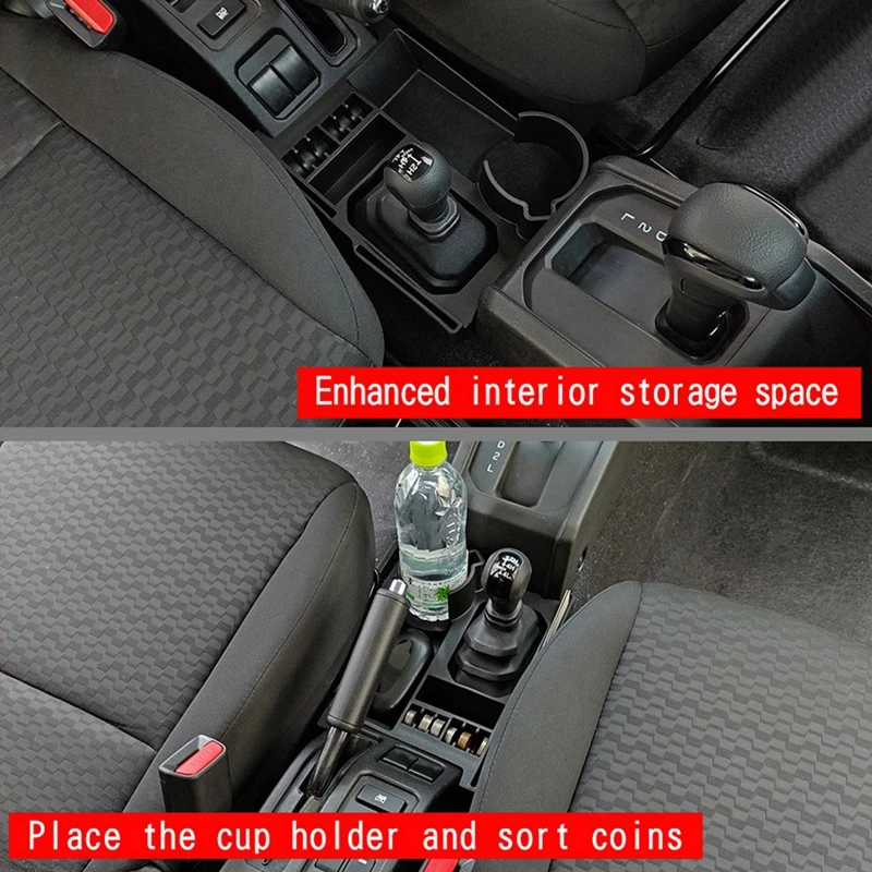 Super Sale Center Console Gear Shift Storage Box Water Cup Holder for Suzuki Jimny Nomade JC74 2025 Interior Tidying Accessories