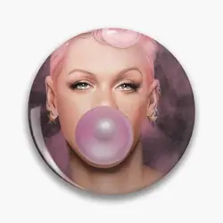 Bubblegum tour 2023 letnie różowe P!nk P nk karnawał 1 guziki broszki akcesoria do biżuterii personalizacji broszki modna, z klapami B