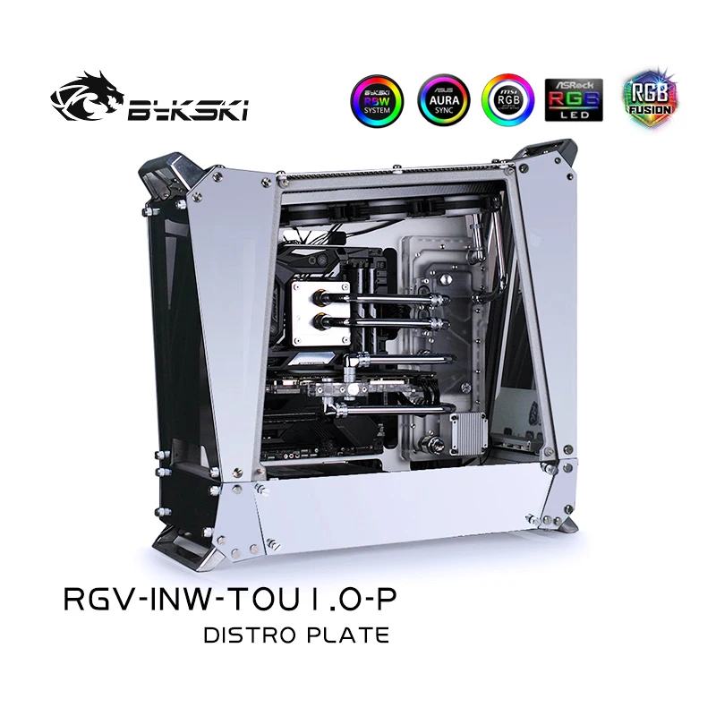 RGV-INW-TOU1.0-P płyta Bykski Distro, zbiornik na wodę dla INWIN TOU 1.0 obudowa komputera pompa zbiornikowa kombo dc 5V 3pin