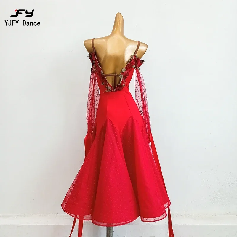 National Standard Women Ballroom Dance Dresses Waltz Performance Costumes Sexy Modern Dance Dress