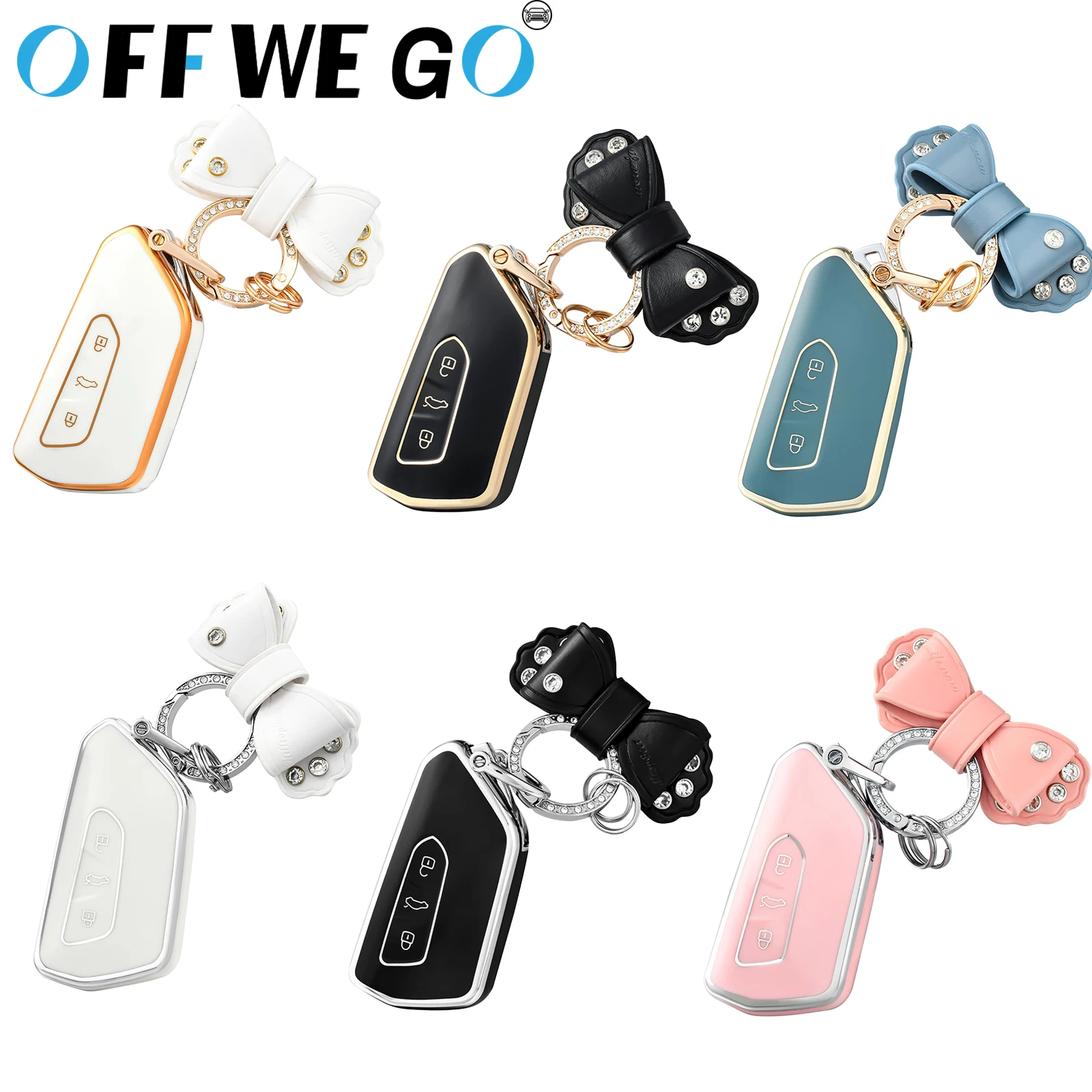 Remote Car Key Case Cover Keychains for Volkswagen Golf 8 Seat Leon MK4 Tarraco Ateca Skoda Octavia 2020 Cupra Gifts For Women