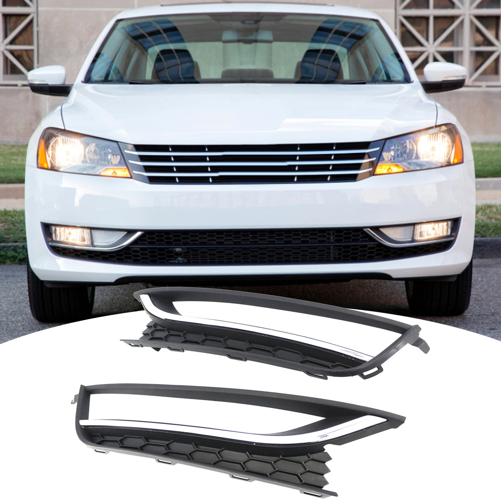 

Противотуманные фасветильник, решетки радиатора, 2 шт. для Volkswagen Passat 2012-2015, легкая установка