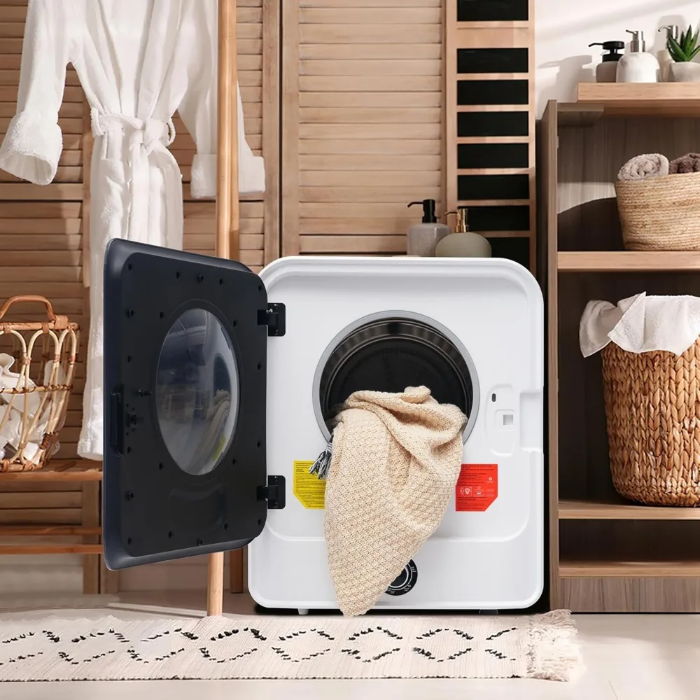 Sèche-linge à chargement frontal, sèche-linge compact portable, 830W, 5 modes de séchage, tambour en acier inoxydable, protection contre la surchauffe