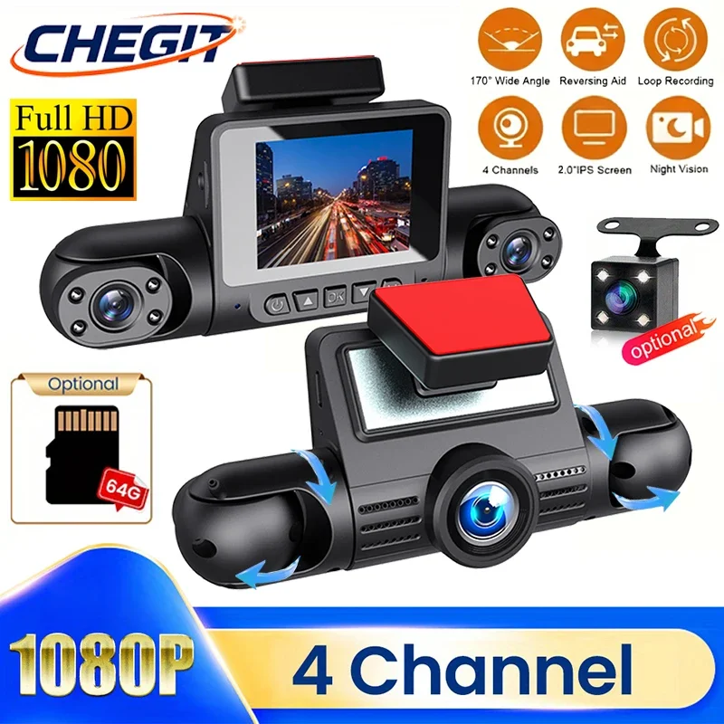 3/4 Channels Car Dv…