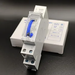 SUL180A interruptor de temporizador 24 horas relé analógicos temporizador eléctrico programable 220V 16A batería Din Rail temporizador mecánico Switchi