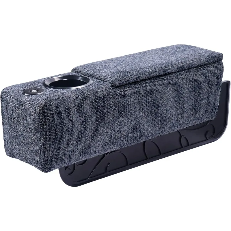 Sofa Armrest, Couch Armrest with Wireless Charge Stand, Removable Couch Caddy with Storage,Including LED Reading