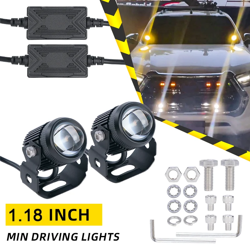 

Motorcycle Fog lights LED Auxiliary Fog Lamp Yellow White Spotlight Driving Light Work Lights Offroad Lights for Truck SVU UTV