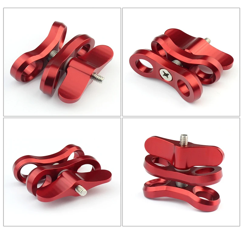 Diving Ball head Butterfly Clip Arm bracket Clamp CNC Mount Adapter Gopro 10 9 8 7 6 SJCAM Dji Osmo Action Camera Accessories