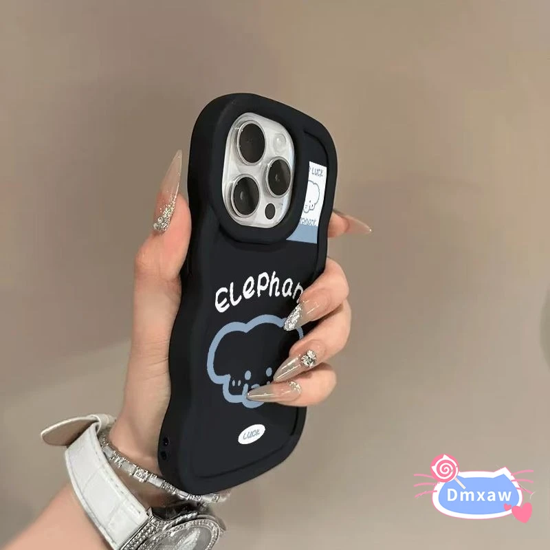 Funda de teléfono Simple Line Elephant Wave Matte para Moto Edge 60 60S Pro 50 Fusion 40 Neo G85 G56 G100 Pro 5G 4G