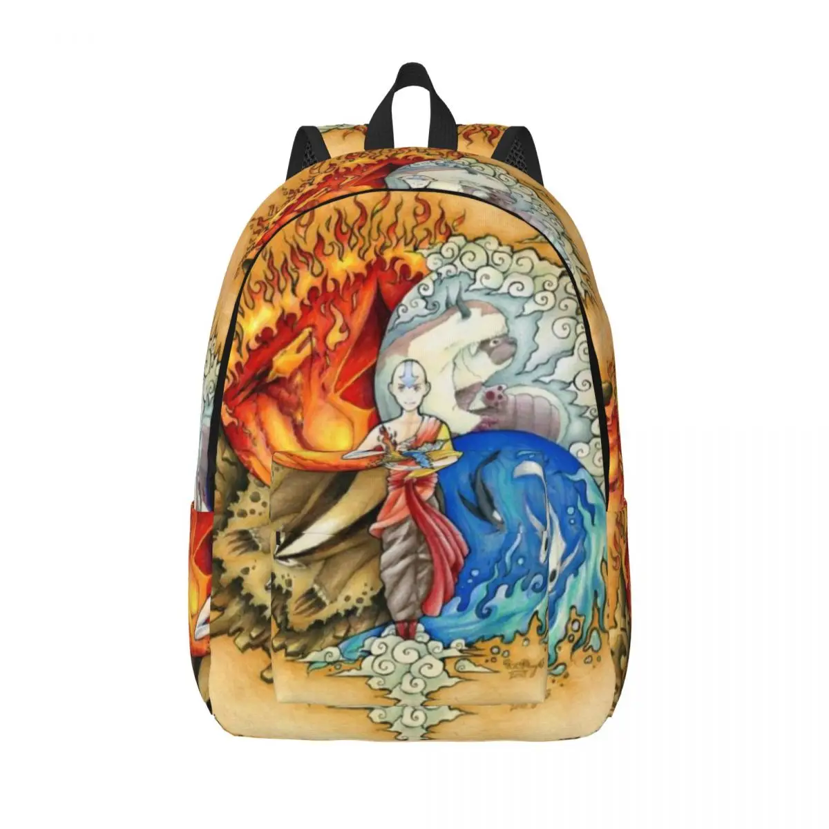 Cartoon A-Avatar Aang New Fashionable Pattern School Bag Print Lightweight Backpack 15.7in 17.7in