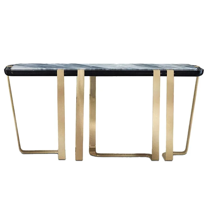 

Italian light luxury, stainless steel marble, entrance table, modern entrance table against the wall