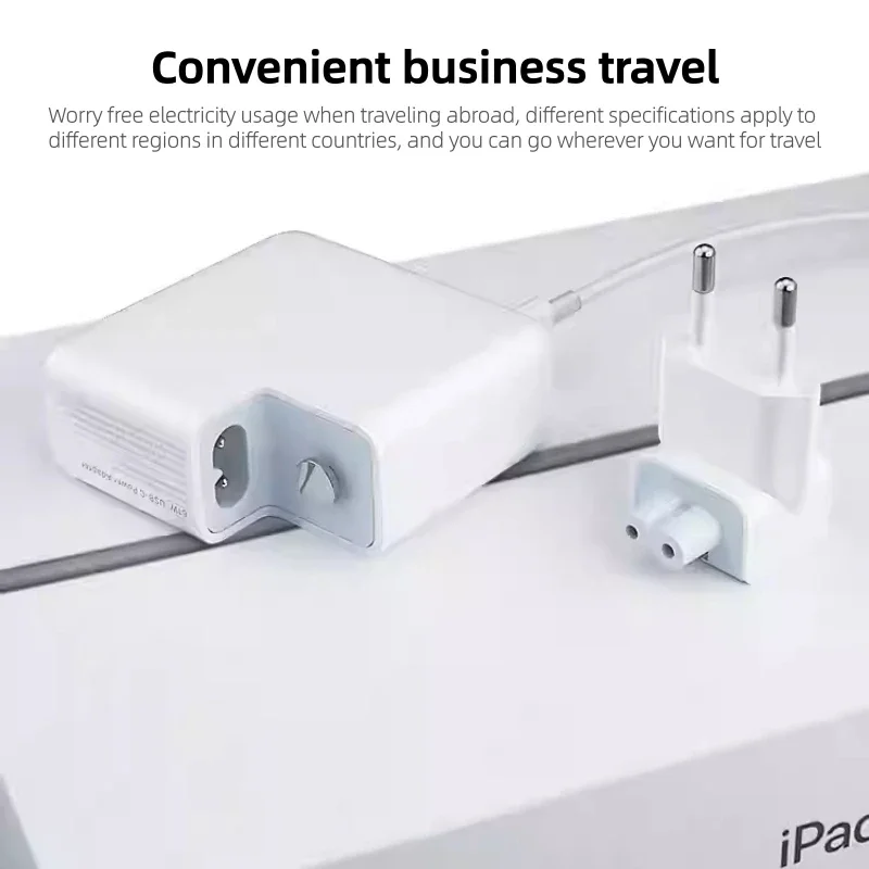 World Travel Plug - EU US UK AU Plug Set for Apple MacBook Pro/Air Charger, Interchangeable Adapter Tips
