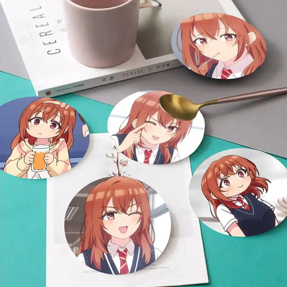 1pc Iroha Kohinata Anime characters Wooden Coaster Colour Printing Cup Mat Home Desk Decoration Gifts