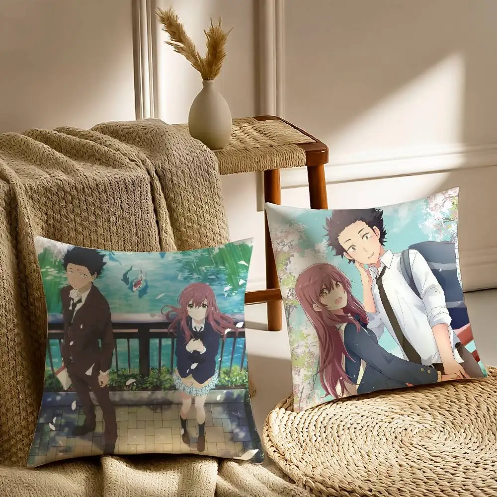 صوت صامت - كيس وسادة Koe no Katachi للأريكة وغرفة المعيشة أغطية وسائد مزخرفة مقاومة للغبار وغير مرئية #3