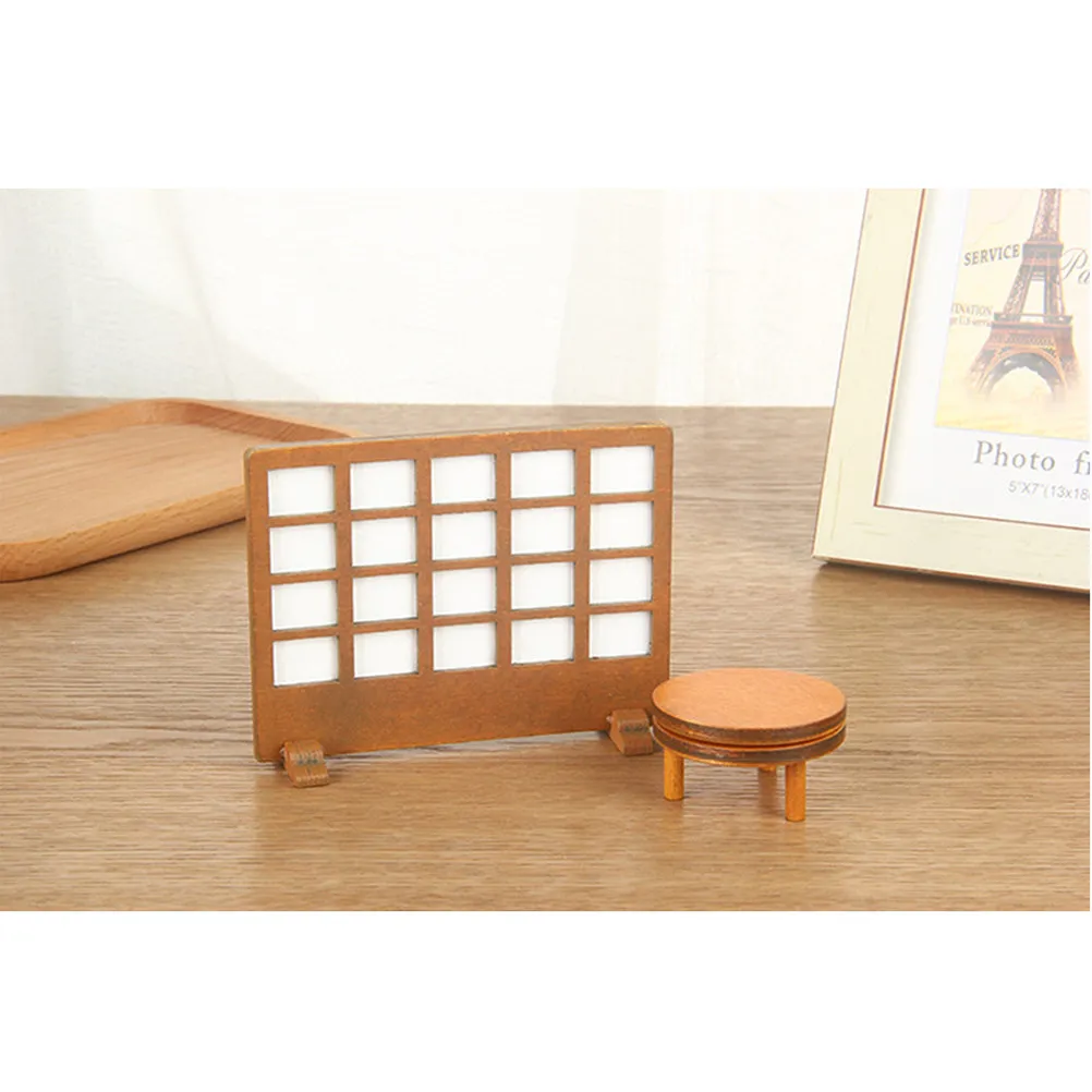 

1 шт. Декоративная винтажная ширма-перегородка из массива дерева для интерьера кукольного домика, гостиной, спальни, кухни, зоны отдыха