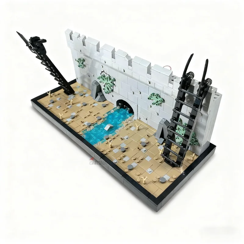 1006 stücke MOC Helms Tiefe Die Schlacht Wand Ringe Modell Bausteine Architektur Spielzeug Weihnachten Geschenke Kreative Ziegel Bildung