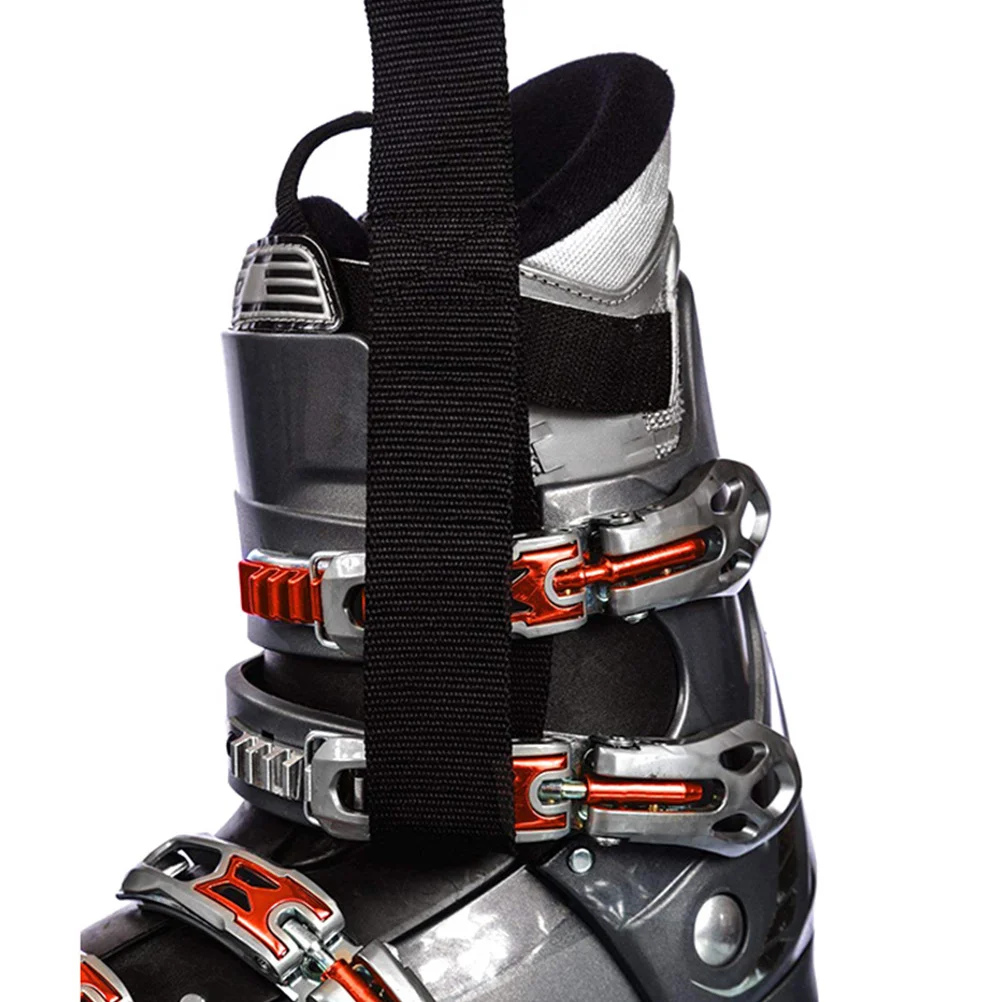 10 قطعة أشرطة لوح التزلج قابلة للتعديل على الجليد حزام حمل الكتف لأعمدة التزلج تثبيت آمن ملحقات ربط محمولة