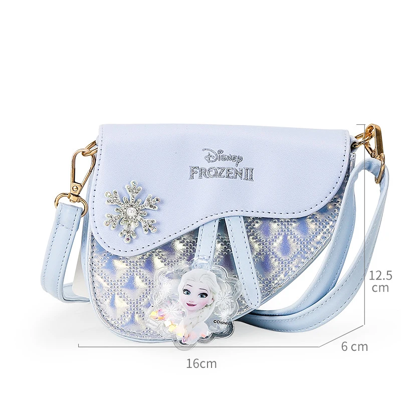 Disney Girls\' Handbag Frozen Princess Elsa Cartoon PU Messenger Bags for Girls Fashion Shoulder Bag Kids Coin Purse Gifts