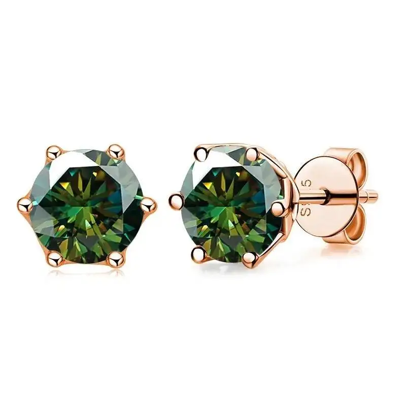 JH 1/2/4CT VVS D-Farbe Moissanit Russischer Schliff 8H8A Labor-Diamant-Ohrstecker für Damen S925 Sterling Silber Feiner Schmuck – Detail 7