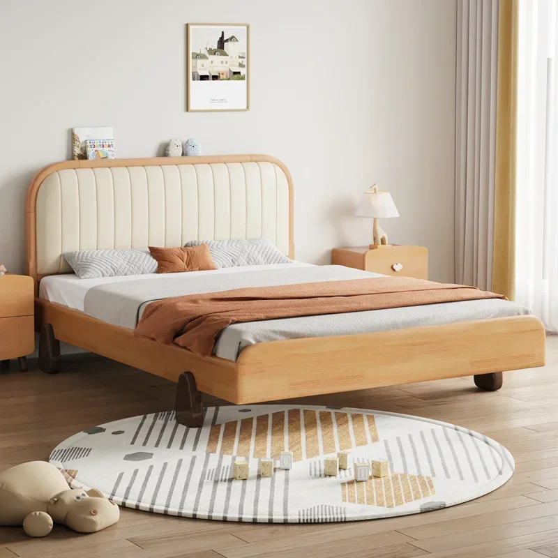 Log wind 1.2 meters beech single bed 1.35M small apartment second bedroom