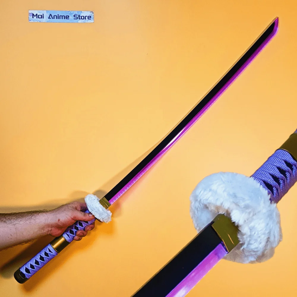 40in Roronoa Zoro Katana Anime Zoro Cosplay Prop Luminous Sword with Led Light Real Size Japanese Katana Sabre Unsharp Toy Gift