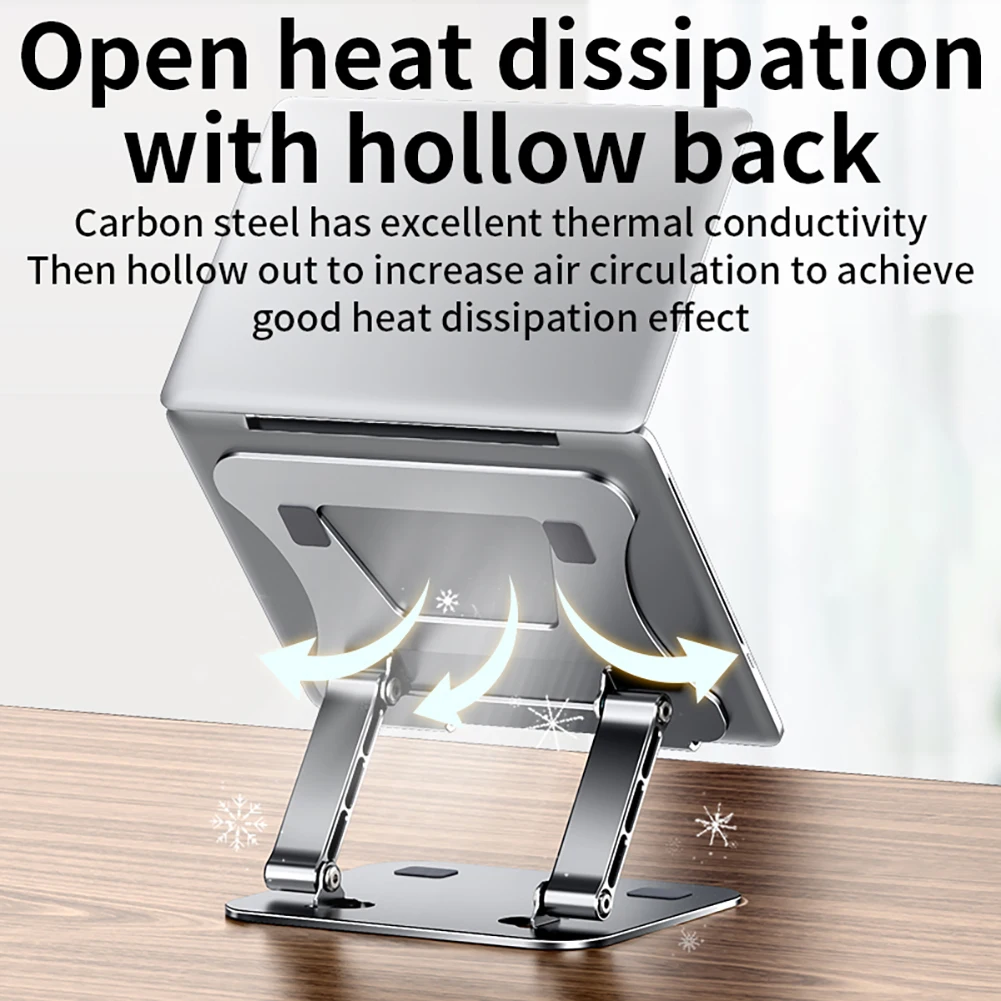 Foldable Laptop Holder Stand 360 Adjustable Phone Tablet Bracket Holder Aluminum Alloy Anti Slip for 11-17 Inch Notebook