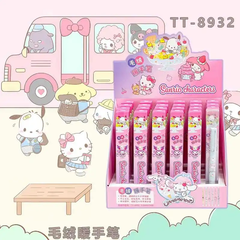 

New 24pcs Kawaii Kurumi Gel Pen Cute 0.5mm Student Black Signature Pen Stationery Gift Wholesale