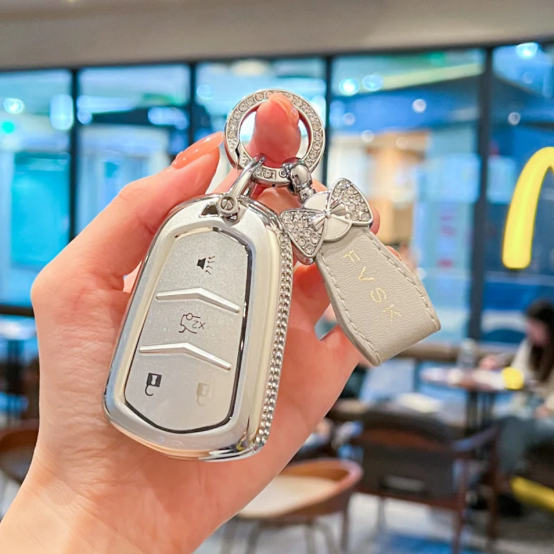 

Keycase for Cadillac XT5 XT4 XT6 XTS CT4 CT5 CT6 ATSL Buckle SRT Case GT4 keychain keycase keyshell