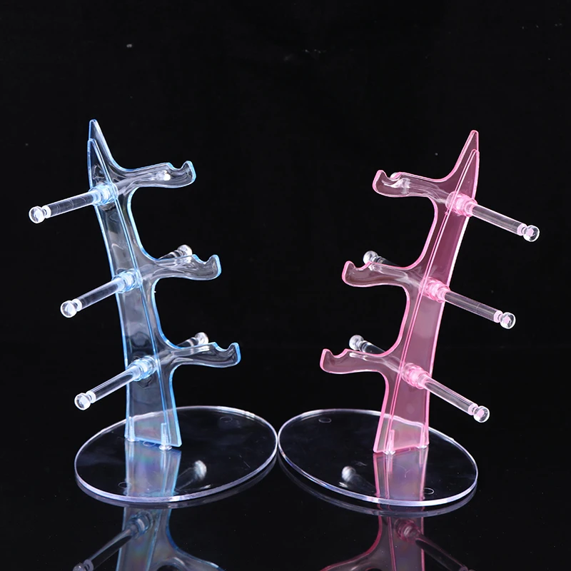 1 Pcs 3Pair Sunglasses Glasses Fashion Acrylic Show Rack Counter Eyeglasses Display Stand Holder Transparent Hot Organizer