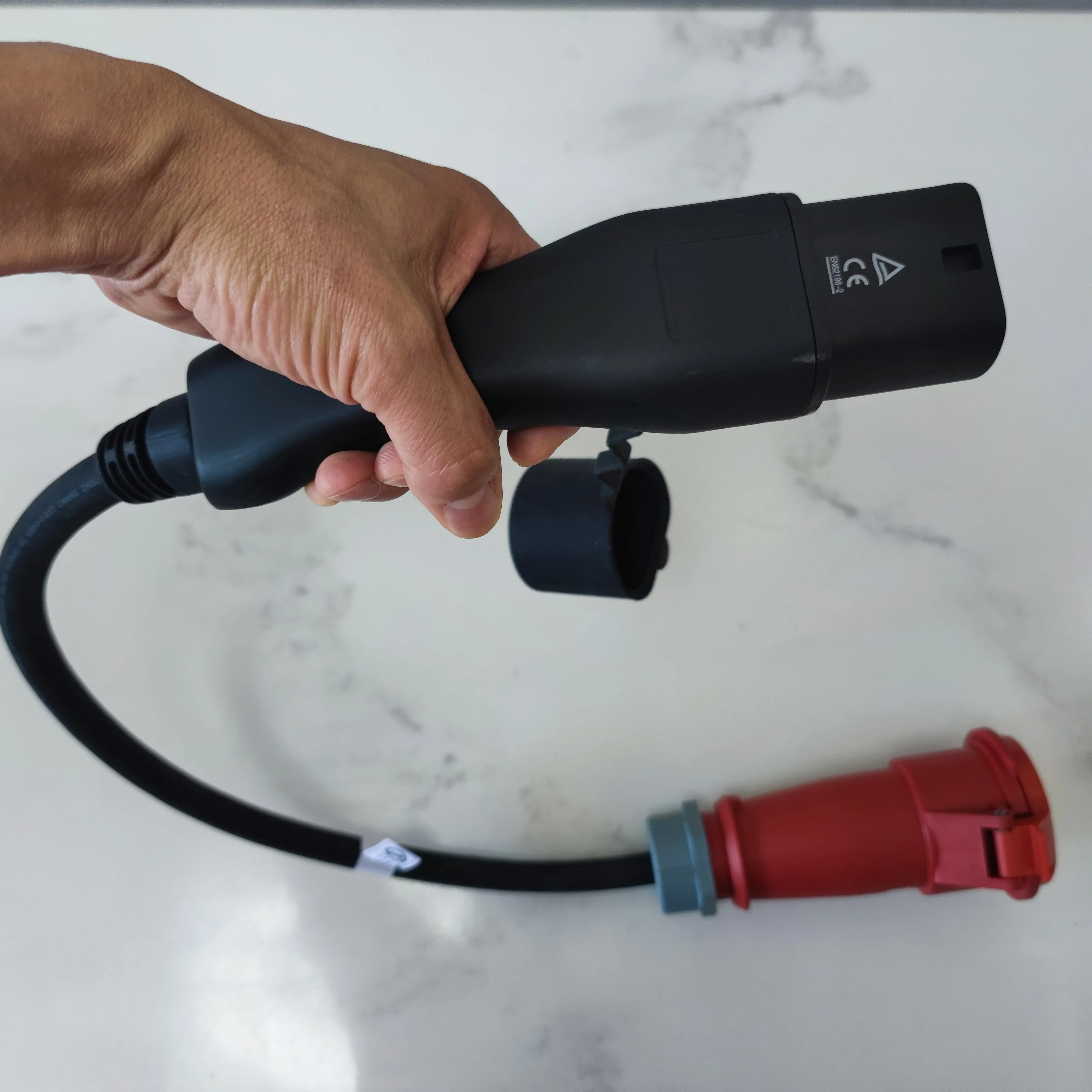 EV Connector 32A  Three phase Type 2 Male Plug to CEE socket EV Charging Adapter For Portable EV Charger