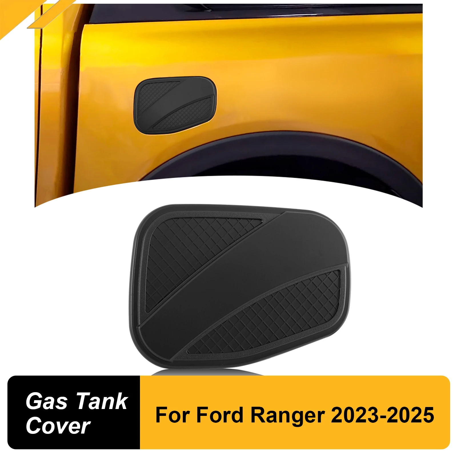

ABS Fuel Gas Tank Cap Cover Trim for Ford Ranger Next Gen 2023 2024 2025 T9 Wildtrak XLT Sport Platinum Car Exterior Accessories