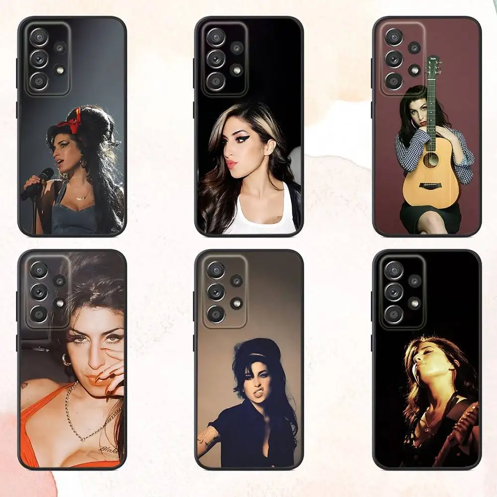 

A-Amy Singer W-Winehouse Phone Case For Samsung S25,S24,S21,S22,S23,S30,Ultra,S20,Plus,Fe,Lite,Note,10,9,5G Black Cover