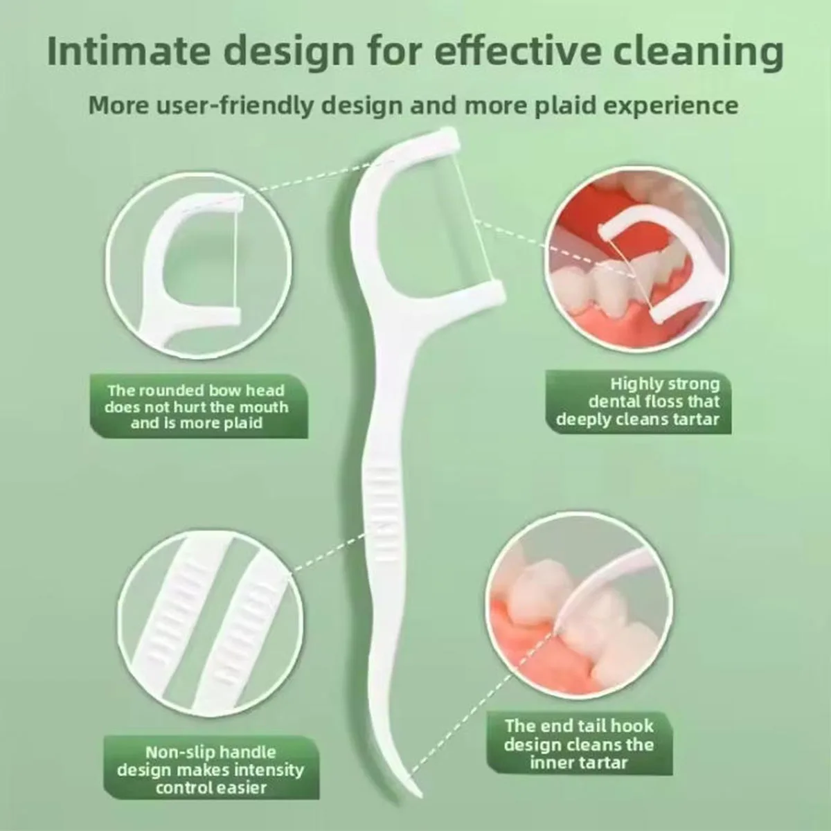 Dental Floss Stick For One-Time Cleaning Of Gaps Between Teeth Brush For Oral Hygiene And Care Essential For Home And Travel