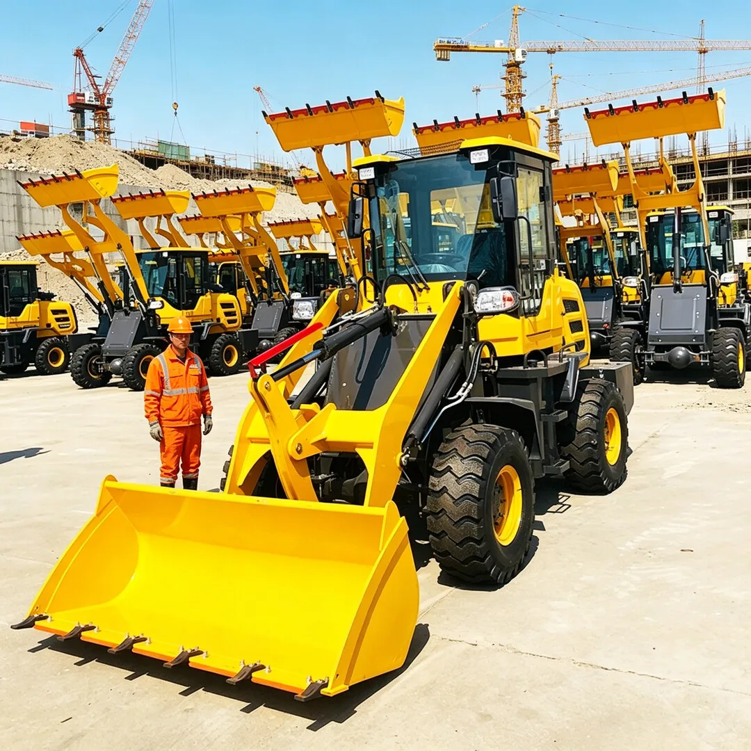 Customized Battery Electric Mini Wheel Loader Compact 4WD Front End Loader Zero Emission Warehouse Construction Wholesale