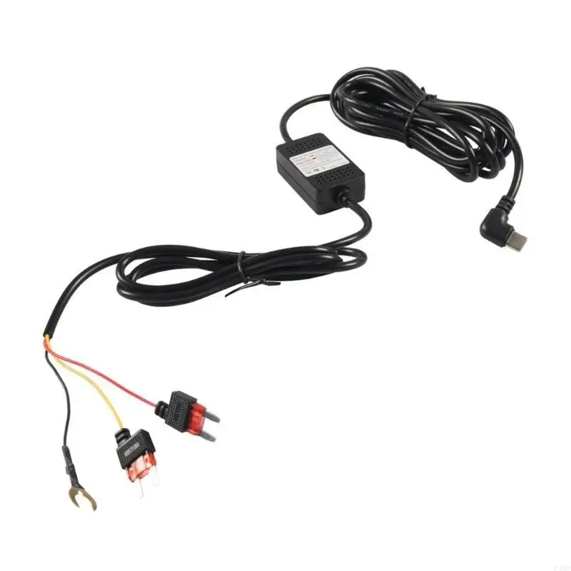 Car DVR Hard Wire for DashCam Charging Cable 12V 24V to 5V Type C Hard Wire
