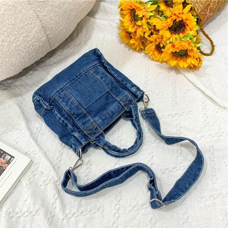 

G5AE Retro Travel Fashion Blue Bags for Women Portable Travel for Cross Body Womens Shoulder Bag Zipper Closure B
