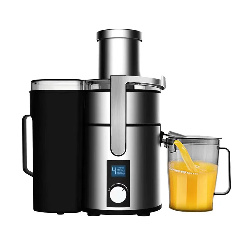 Centrifugal Juice Extractor 1200W Stainless Steel Juicer Machine Wide Mouth for Carrot Lemon Orange Vegetable Juice Bar