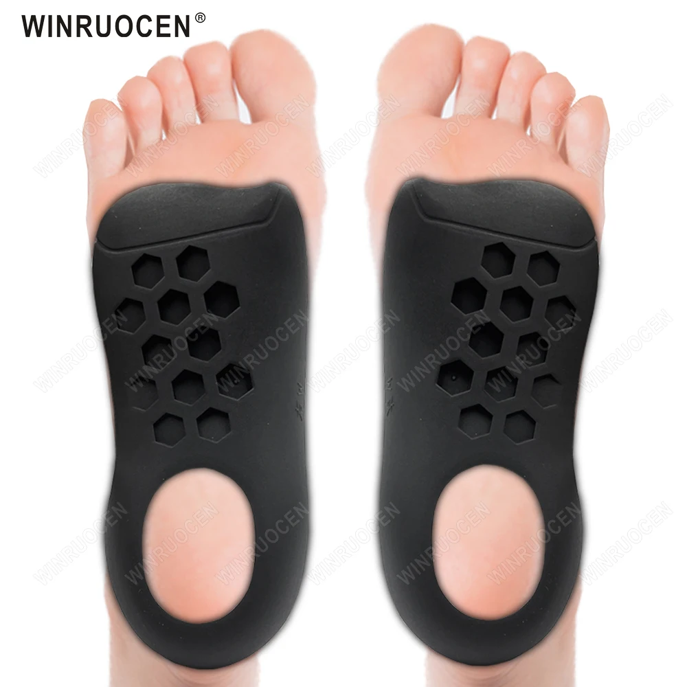 WINRUOCEN Orthopedic Insoles For Shoes O-shaped Legs Half Pad Flat Foot Arch Support Plantar Fasciitis Valgus Varus Pad