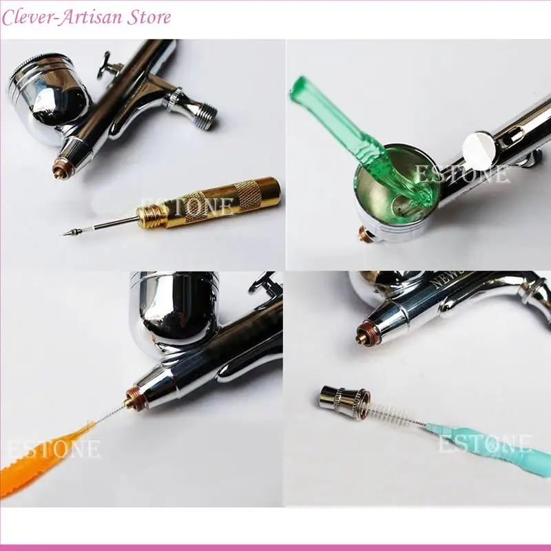 E06B New Nozzle Cleaning Repair Tool Needle&Brush Set