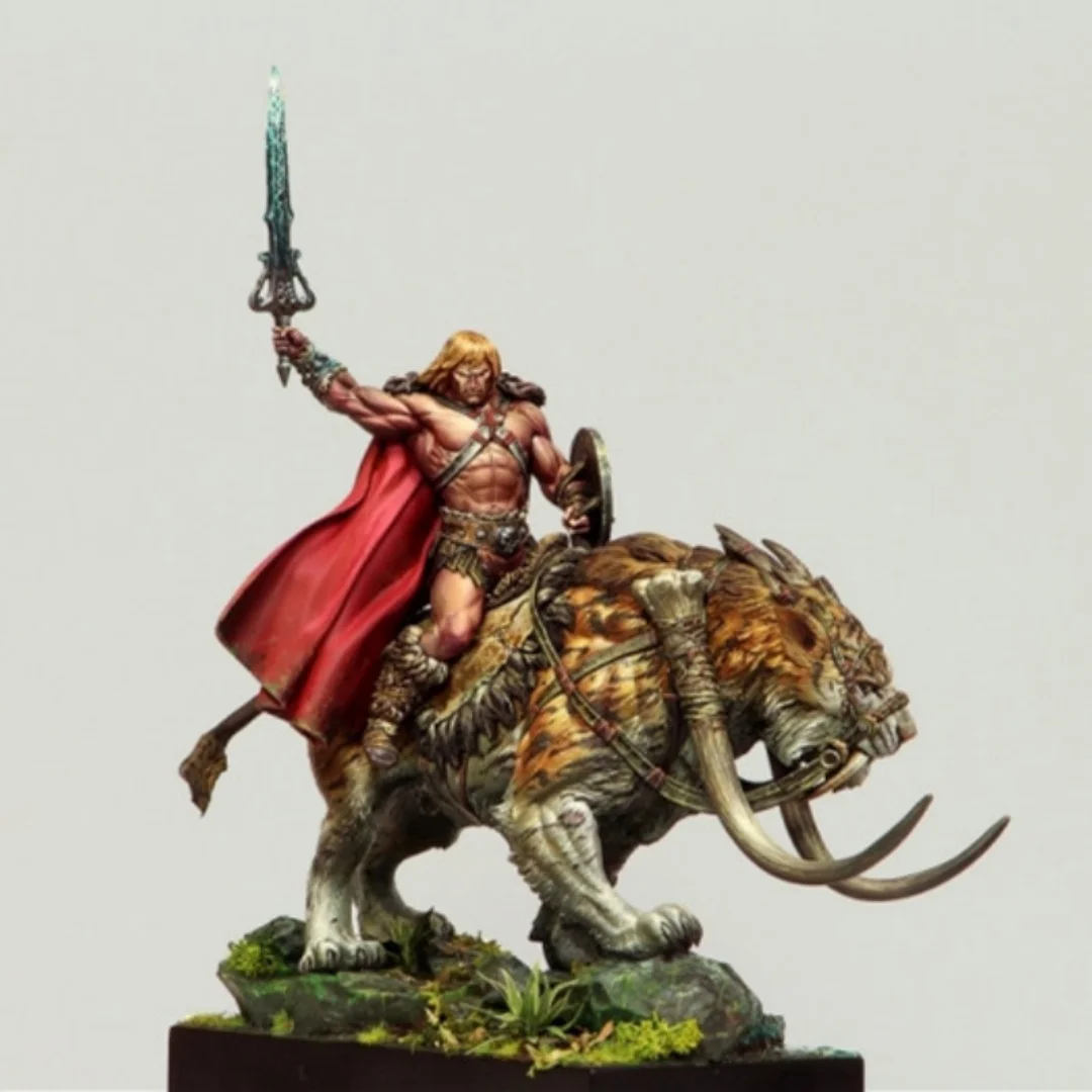 

Набор для сборки модели из смолы, фигурка 1/24, Король битв, ездящий на тигре, несобранная и неокрашенная 3D-модель для самостоятельной сборки, 072