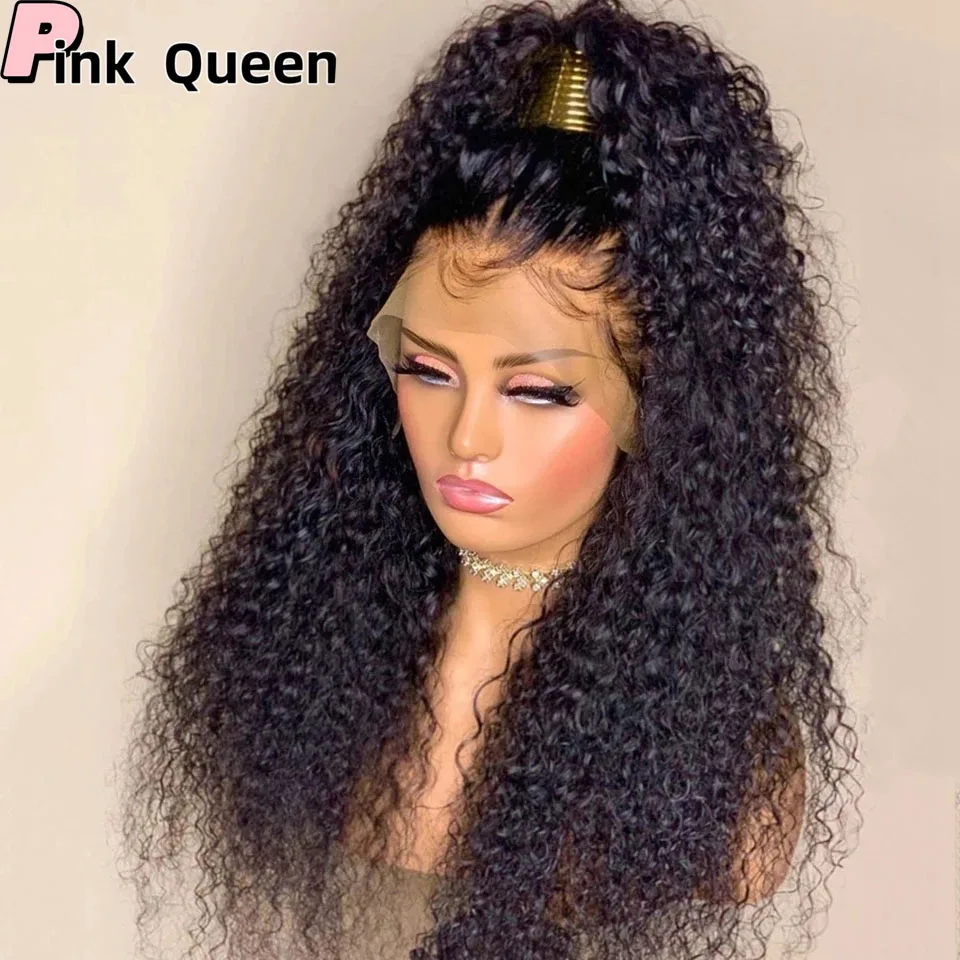 Hot black 13*4  Lace Front wig Long African chemical fiber wig natural long curly hair 28 inch stock fast shipping hairpiece