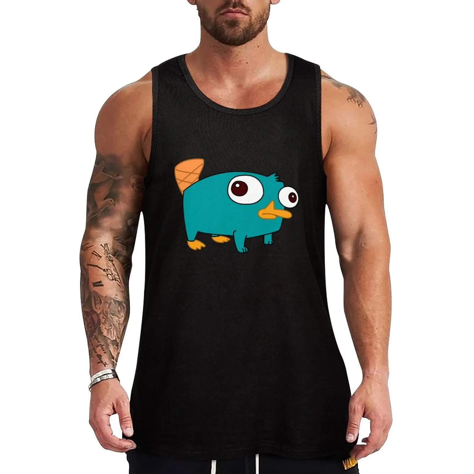 

Agente PPerry the Platypus Tank Top gym clothing mens clothing Top summer