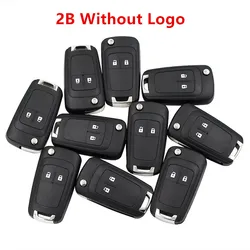 10PCS/LOT 2 Button Flip Folding Key Shell Case Fob for Chevrolet Aveo Cruze Uncut Blade